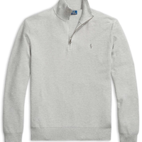 Suéter Masculino Half Ziper Classic Logo - Cinza
