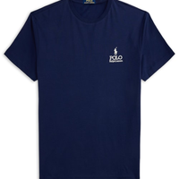 Camiseta Masculina Manga Curta Logo Deslocado - Azul