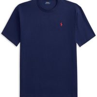 Camiseta Masculina Manga Curta Classic Logo Bordado Fit Relaxed - Azul
