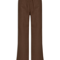 Calça Feminina Pantalona Com Cordão - Marrom