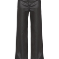 Calça Feminina Sarja Wide Resinada Alfaiataria - Preto