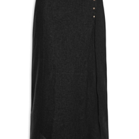 Saia Midi Transpasse - Preto