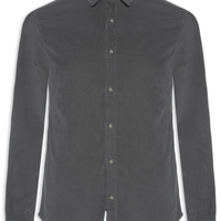 Camisa Masculina Leve Em Veludo - Cinza