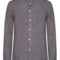 Camisa Masculina Formentera Puro Linho - Preto
