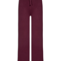 Calça Feminina Peluciada Em Tricot - Vermelho