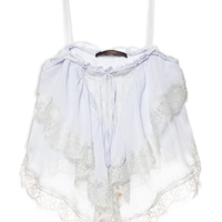 Top Pontas Renda Azul Fairy - Azul