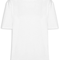 Camiseta Feminina Oversized Manga Curta - Branco