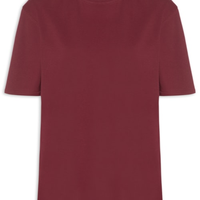 Camiseta Feminina Oversized Manga Curta - Vermelho