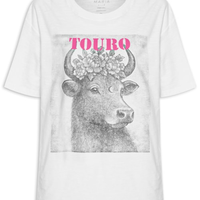 Camiseta Feminina Signo Touro - Branco