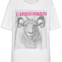 Camiseta Feminina Signo Capricórnio - Branco