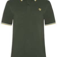 Polo Masculina Twin Tipped Regular Fit Em Piquet De Algodão - Verde