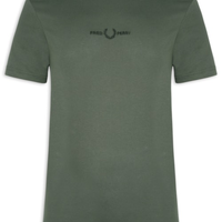 Camiseta Masculina Regular Fit Logo Bordado Em Algodão - Verde