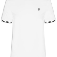 Camiseta Masculina Twin Tipped Regular Fit Em Algodão - Branco