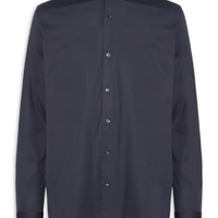Camisa Masculina Slim Fit Tricoline Stretch - Azul