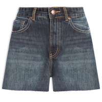 Short Feminino Jeans Evasê - Azul