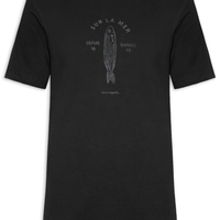 Camiseta Masculina Estampada Peixe - Preto