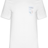 Camiseta Masculina Estampada Aquarela Marina - Branco