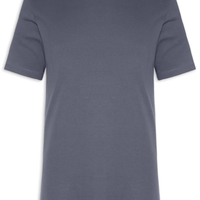 Camiseta Masculina Básica Em Algodão Egípcio Suedine - Cinza