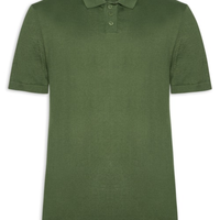 Polo Tricot Manga Curta Masculina Basic - Verde