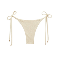 Calcinha De Biquíni Fio Dental Com Amarração Wild Jungle - Off-White