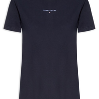 Camiseta Feminina Reg Linear SS Tee Azul