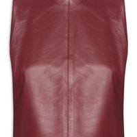 Top De Couro Cropped Open Cava - Vermelho