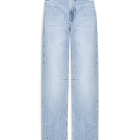 Calça Jeans Feminina Baggy Dirty E Pences - Azul