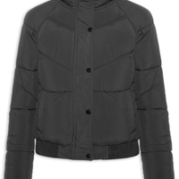 Jaqueta Puffer Feminina Com Forro Peluciado - Preto