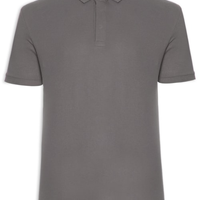 Polo Masculina Nova Iorque Piquet Premium - Cinza
