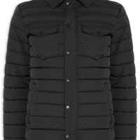 Jaqueta Masculina Puffer Com Bolso - Preto