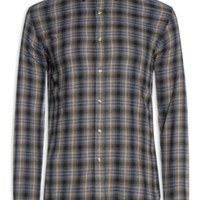 Camisa Masculina Flanela Fio Tinto Xadrez - Marrom