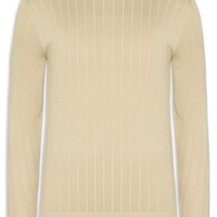 Suéter Tricot Masculino Com Textura - Bege