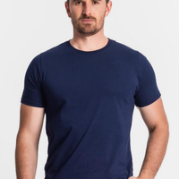 Camiseta Masculina Básica Meia Malha - Azul