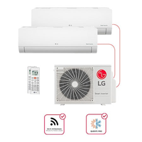 Ar condicionado Multi Split Inverter 2 ambientes (Hiwall 1X 9.000BTUS, 1X18.000BTUS) Quente/Frio WiFi integrado - E2Q2112.OBS
