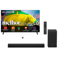 Combo Smart TV LG QNED AI QNED73 55 4K com Soundbar S40T - 55QNED73.S40T