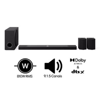 LG Home Theater Soundbar S95TR com alto-falantes traseiros e som surround com configuração de canais 9.1.5 - S95TR