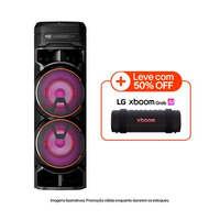 Torre de Som LG XBOOM Graves Potentes, Bass Boost, Iluminação Colorida, Karaokê, Party Speaker - RNC9 - RNC9