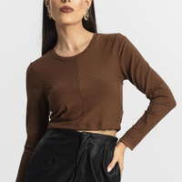 Blusa Feminina Manga Longa - Marrom