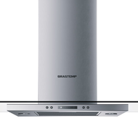 Coifa Vidro Plano Ilha Brastemp 100cm - Bav10ar 220V