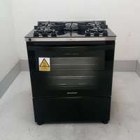 Fogão Brastemp 5 Bocas Preto Com Mesa De Vidro, Função Air Fryer E Turbo Chama - Bfs5laers3_Wbom_Cf6668698 220V