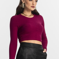 Blusa Feminina Manga Longa - Vermelho