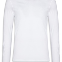Camiseta Masculina Pima Manga Longa Gola Redonda - Branco