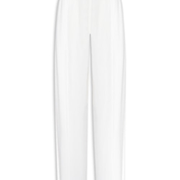 Calça Feminina Reta Com Fendas De Crepe - Branco
