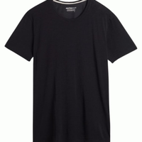 Camiseta De Manga Curta Em Lã Merino Elástica - Preto