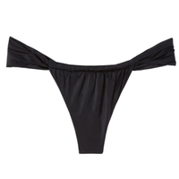 Calcinha De Biquíni Brasileira Shiny Satin - Preto