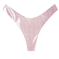 Calcinha De Biquíni Fio Dental Metallic Skin - Rosa