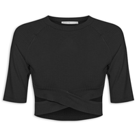 Blusa Feminina Transpasse - Preto