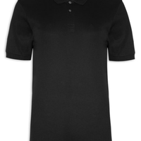 Polo Masculina Interlock Pima - Preto