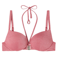 Parte De Cima De Biquíni Push-Up Golden Gleam - Rosa