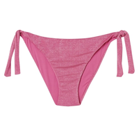 Calcinha De Biquíni Com Laços Golden Gleam - Rosa